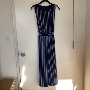 New Look Blue Striped Jumpsuit